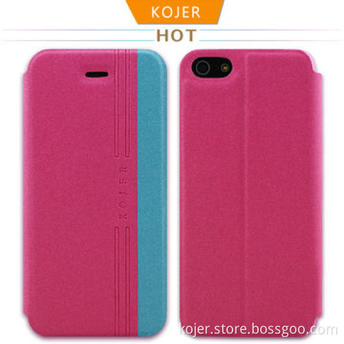 Popular Flip Mobile Phone Case for iPhone 5/5s without Stitching